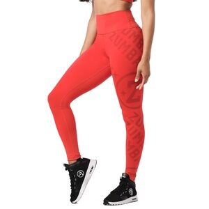 Zumba Fitness Women's high waisted Red Leggings